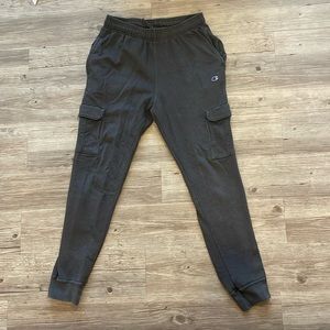 Dark Heather Champion Cargo Sweatpants